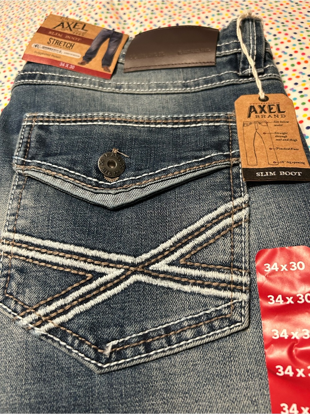 AXEL Men’s Bootcut Jeans in Medium Blue - Picture 4 of 4